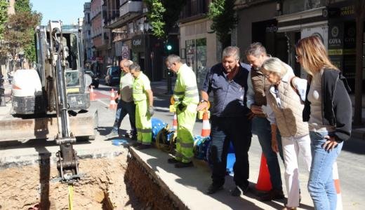 Visita obras sectorización junta aguas