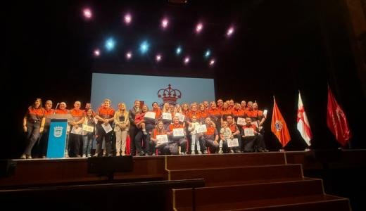 Homenajeados en el 40 Aniversario de Protección Civil